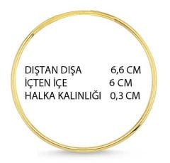 HALKA ALYANS METAL 6 CM ALTIN PK:25 KL:100
