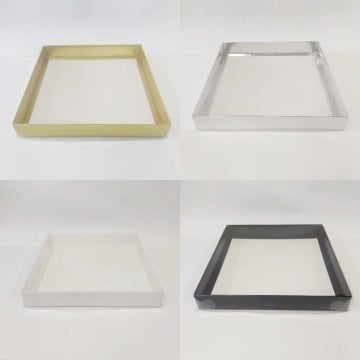 35x35x5 cm Altı Karton Üstü Asetat Kutu