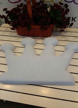 Kapı Süsü İçin Ahşap Üzeri Kumaş Zemin Fon (Taç Şeklinde)