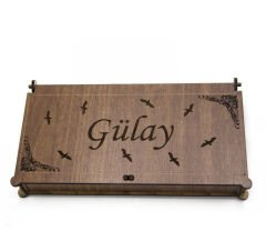 Kişiye Özel Ahşap Hediyelik Kutu (20x10x3) SIYAH