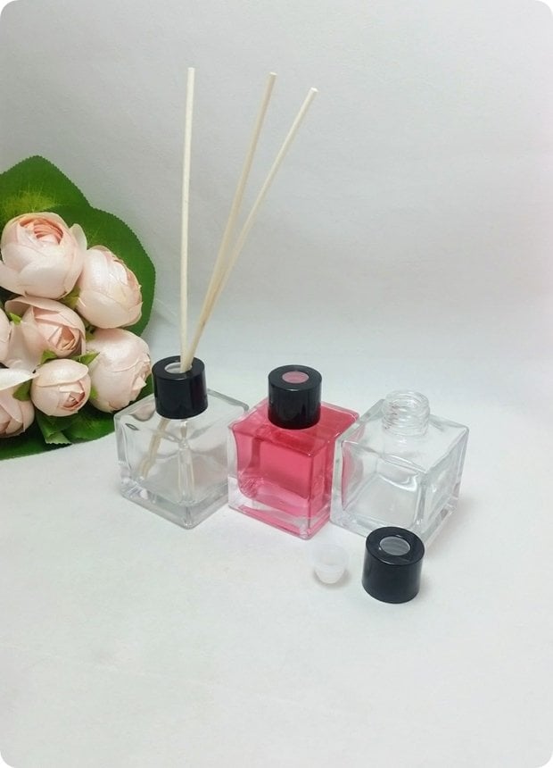 10 Lu 100 cc Bambu Kare Parfüm / Koku Şişesi
