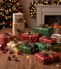 20 li Mini Kozalak Ağaç Süsü