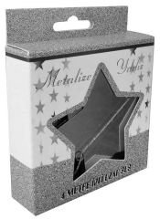 SÜS SARKIT YILDIZ METALİZE PARLAK GÜMÜŞ 24 LÜ SET