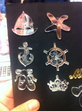 Akrilik Plesksi Ayna Kesim Süsleme objeleri 10 Ad./Pkt Yelkenli Tekne 1 No