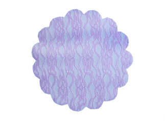 ORGANZE DANTEL DESENLİ PEMBE 22CM P100-100