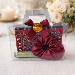 Kutu içinde çanta & şişede kına & toka hediyelik(20 adet)