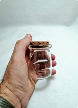 Mantar Tıpalı Büyük Kavanoz Şişe (Söz,Nişan,Nikah şekeri)