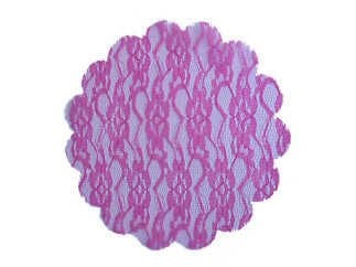ORGANZE DANTEL DESENLİ FUŞYA 22CM P100-100