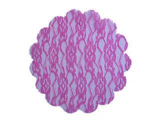 ORGANZE DANTEL DESENLİ FUŞYA 22CM P100-100