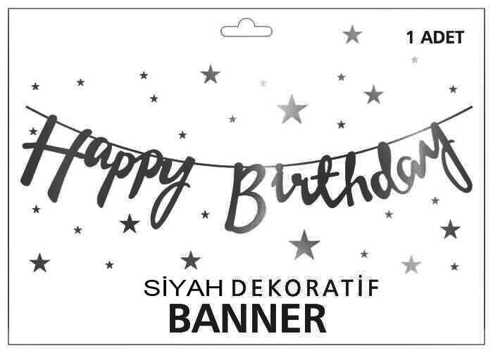 FLAMA HAPPY BRITHDAY SİYAH PK:1 KL:300