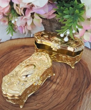 12 Li Metalize Kaplama Sandık Formunda Kutular