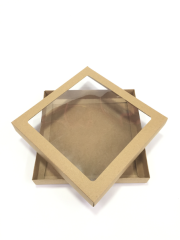 25x25x5 cm Pencereli Karton Asetat Kutu