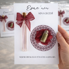 20 li Kartonda Fısfıs cam şişede kolonya & şişede kına hediyelik