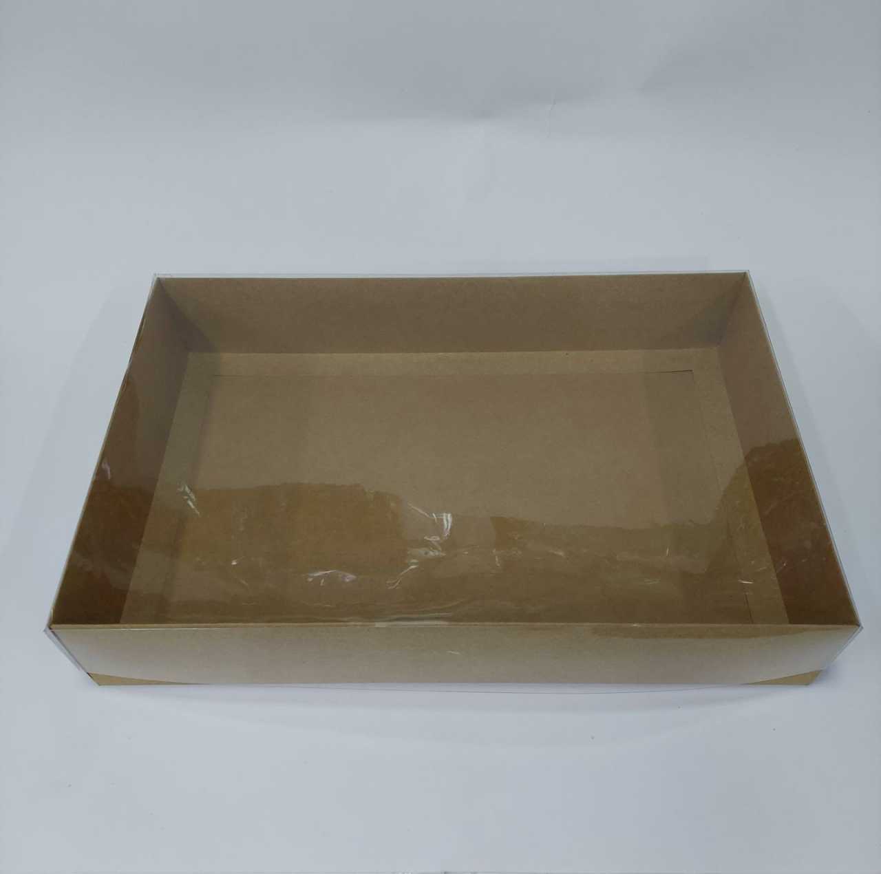40x26x8 cm Kraft Karton Üstü Asetat Kutu