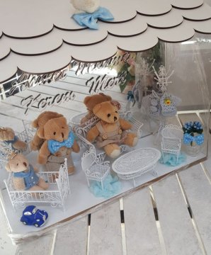(Süslü) Minyatür Ferforjeli Pleksi Kapı süsü