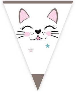 FLAMA ÜÇGEN BAYRAK MISS CAT PK:1 SET-KL:12