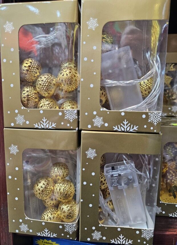 Yılbaşı Pilli Led Işıklı Top Küre 3 mt.