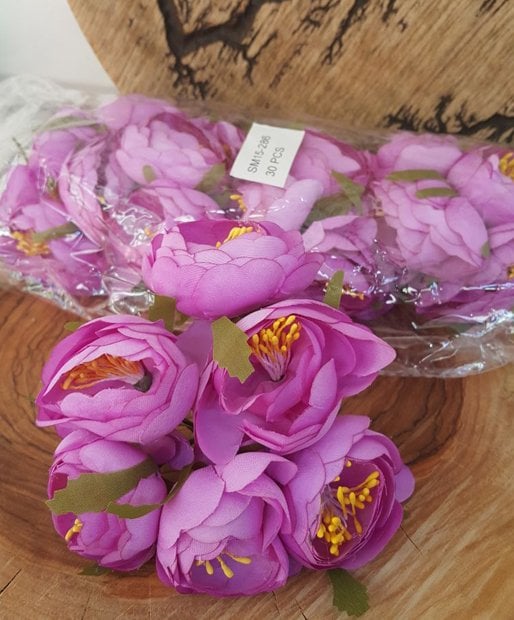 Mor Tomur Sari İçli Çiçekler 30'lu