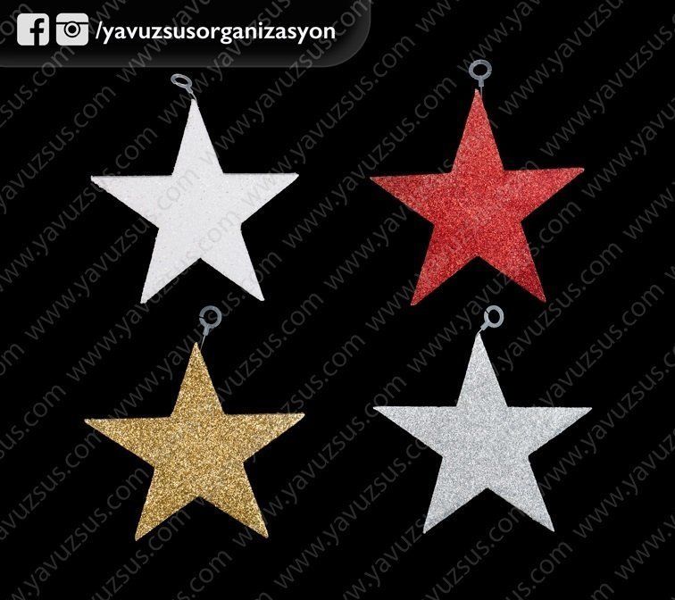15 cm Tekli Strafor Yıldız KIRMIZI