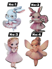 10 adet 15 cm  Kız ahşap obje & figür