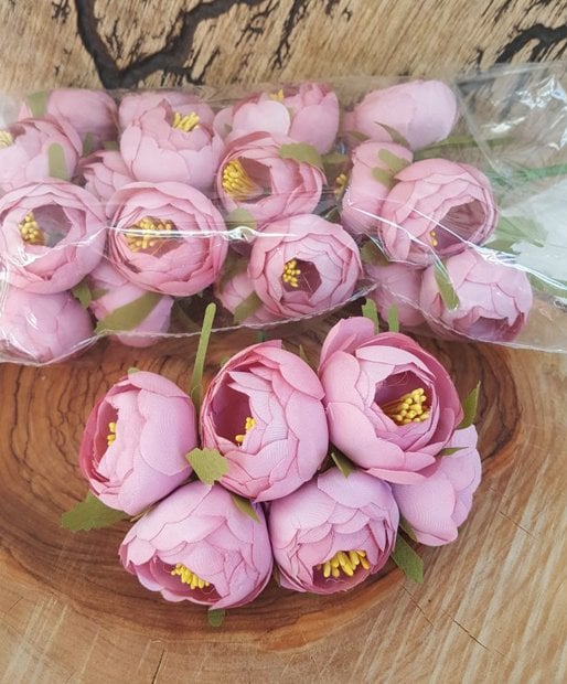 Lila  Tomur Sari İçli Çiçekler 30'lu