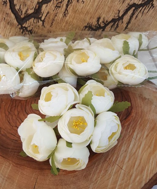 Krem Tomur Sari İçli Çiçekler 30'lu