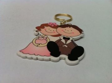 Gelin damat polyester anahtarlık