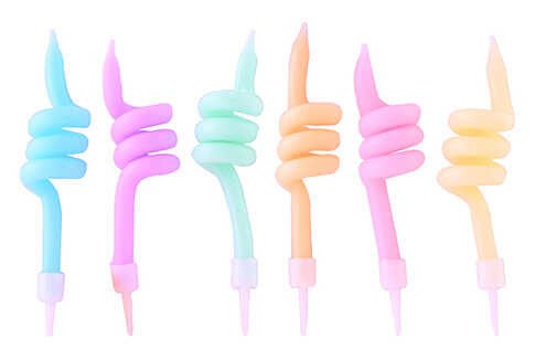 MUM PASTEL MAKARON SPIRAL RENGARENK KÜÇÜK PK:6