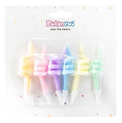 MUM PASTEL MAKARON SPIRAL RENGARENK KÜÇÜK PK:6