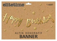 FLAMA HAPPY BRITHDAY METALİZE ALTIN PK:1 KL:300