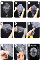 Kırmızı Tüylü Dekorasyon Şeffaf Balon 24 İnch