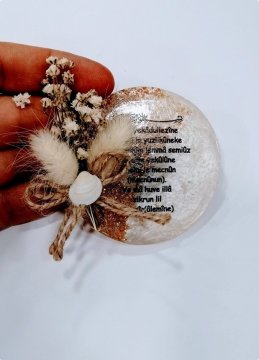 20 Adet Süslü Kabuk Dekorlu Epoksi Hediyelik GUMUS