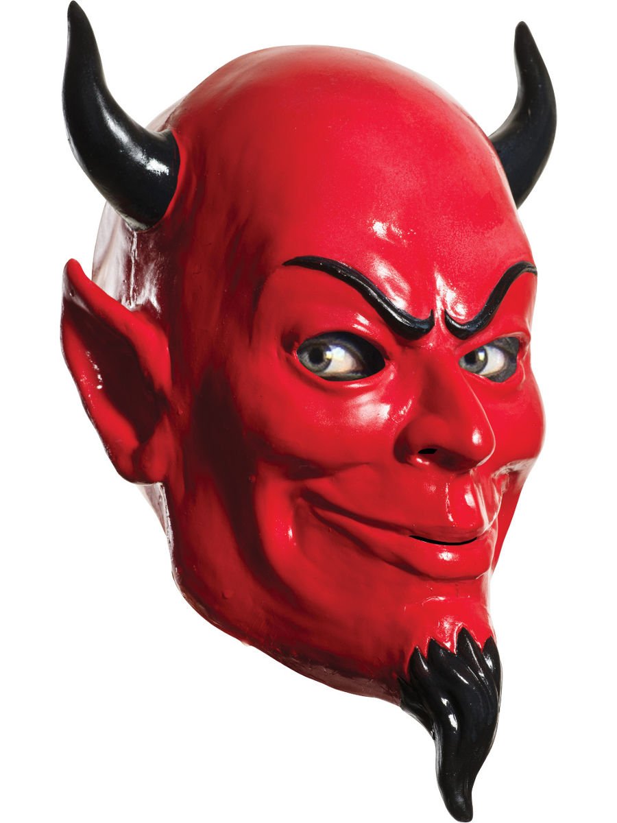Kırmızı Renk Plastik Rubie's Costume Devil Mask Şeytan Maskesi 20x30 cm