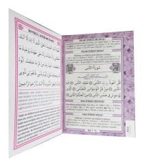 YASİN KİTAP 64 SAYFA 12X16 CM MOR PK:100