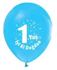BALON 1 YAŞ İYİKİ DOĞDUN MAVİ PK:100-KL:50