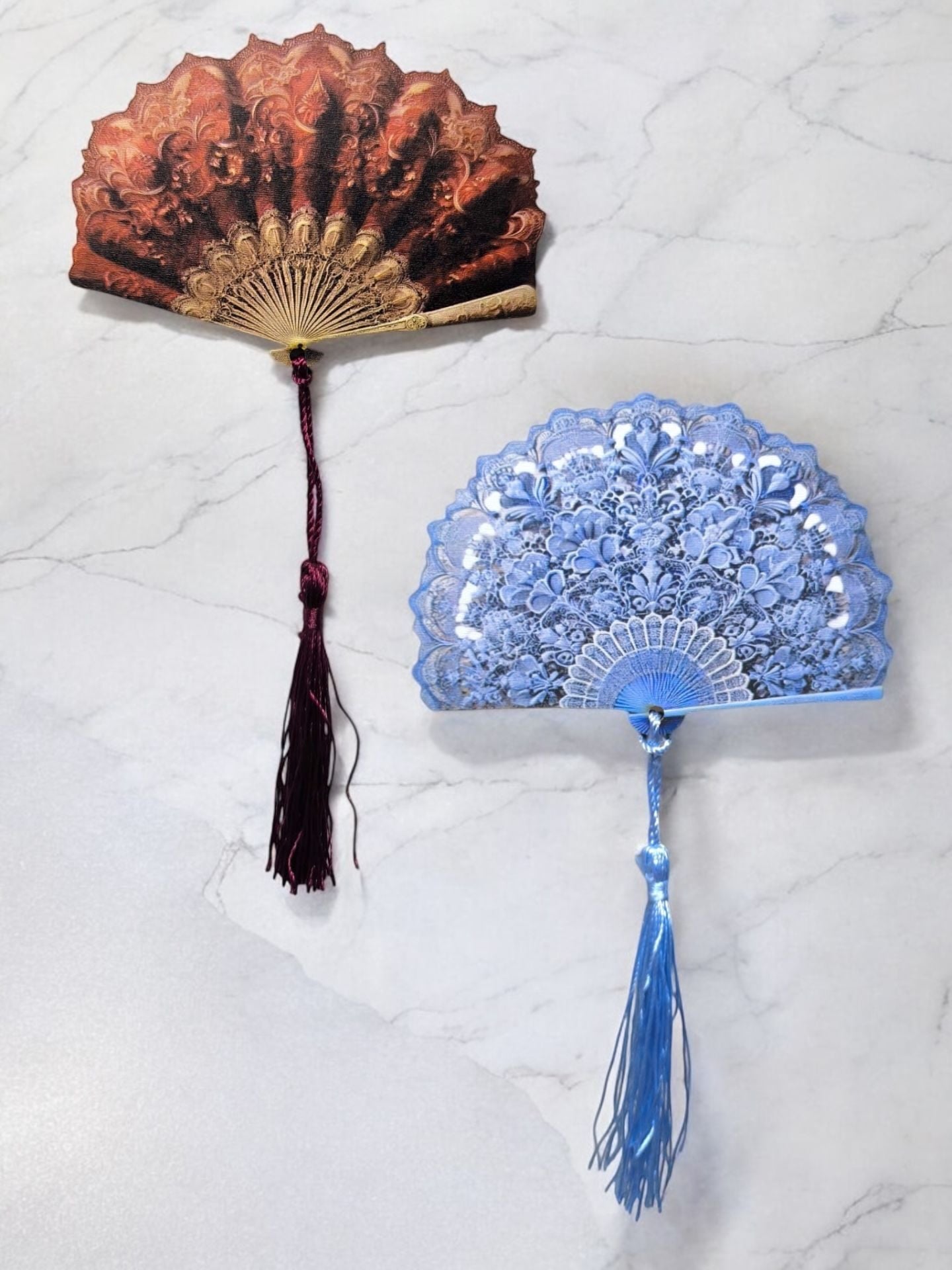 Püsküllü Mıknatıslı Ahşap Yelpaze