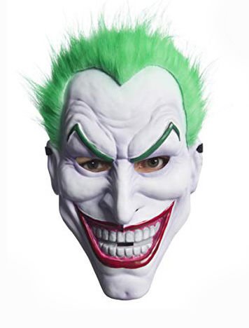 Yeşil Saçlı Plastik Killer Joker Maskesi 31x22 cm