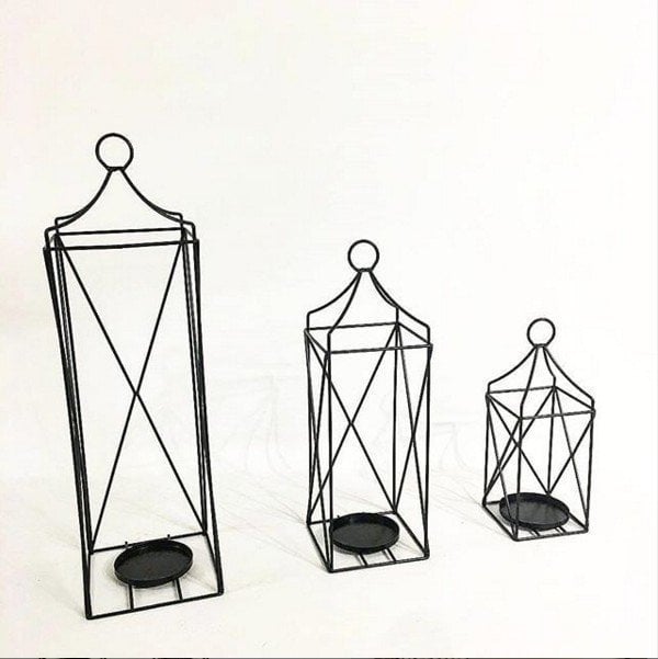 3 Lü Metal Fener / Şamdan GUMUS