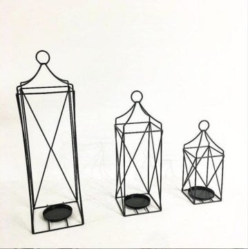 3 Lü Metal Fener / Şamdan GUMUS