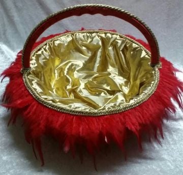 Tüylü Özel yapım kına tepsi , sepet set TK SEPET&TEPSI