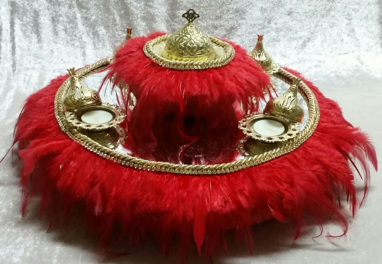 Tüylü Özel yapım kına tepsi , sepet set TK SEPET&TEPSI