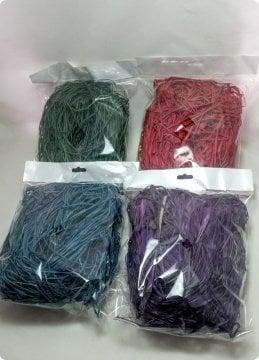 Renkli Doğal Rafya Saman Asetat Kutu Taban Süsü