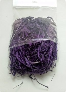 Renkli Doğal Rafya Saman Asetat Kutu Taban Süsü