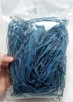 Renkli Doğal Rafya Saman Asetat Kutu Taban Süsü