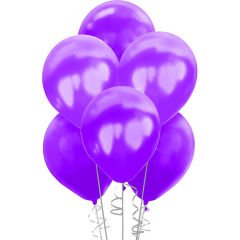 Mor Renk Metalik Balon Sedefli Balon 100 Adet