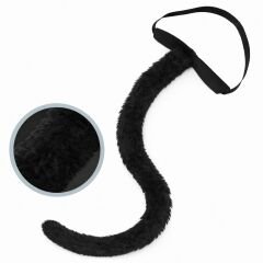 Siyah Peluş Kuyruk Şekil Verilebilir 70 cm