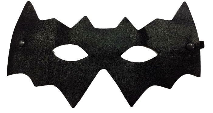 Siyah Renk Vinleks Deri Malzemeden İmal Batman Maskesi 10x20 cm