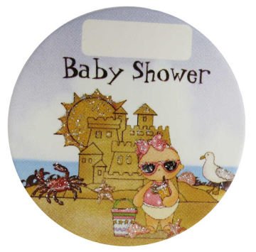STİCKER BEBEK TATİLDE BABY SHOWER PEMBE P50