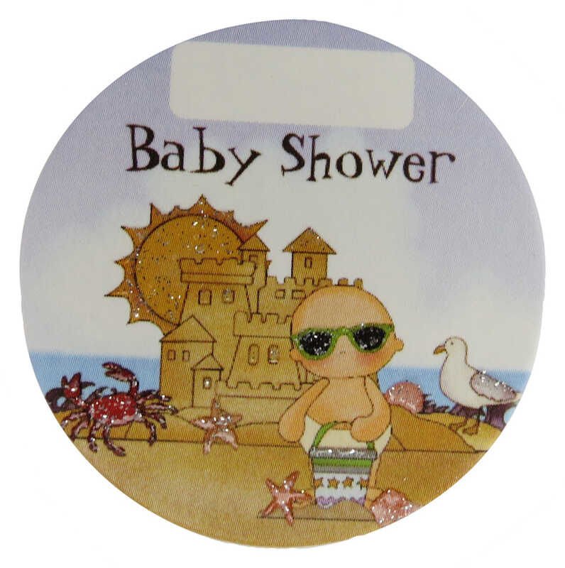 STİCKER BEBEK TATİLDE BABY SHOWER MAVİ P50