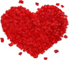 Kırmızı Renk Gül Yaprağı Şekilli Konfeti – 10 Paket 1000 Adet